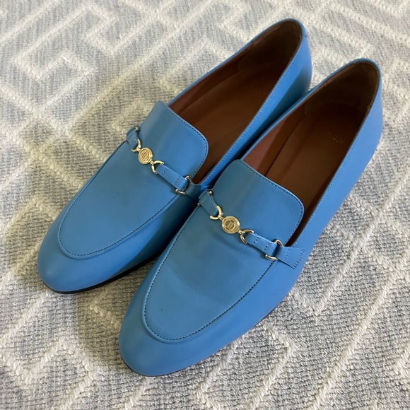 Maje nwt blue leather loafer - Picture 2 of 5